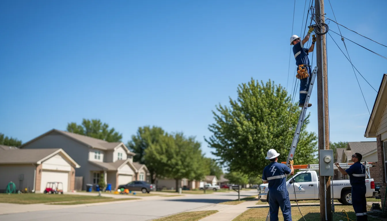 Residential electrician providing installation services in Winfield, TX